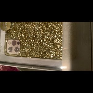 Beautiful iPhone 12 case gold sparkles